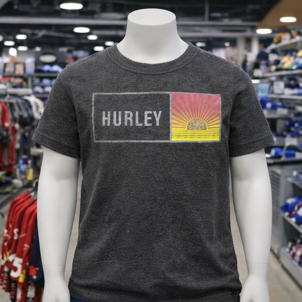 Hurley Gray Graphic T-Shirt for Boys